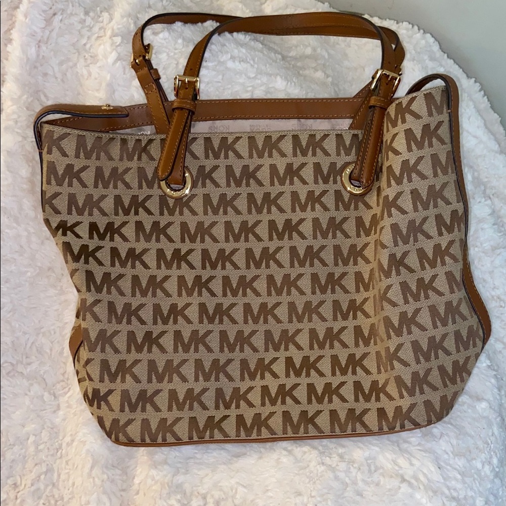 Michael Kors North South monogram tote